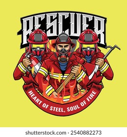 International Firefighter Day May 4 Celebration Vector Illustration for sticker, poster, flyer, brochure, invitation, greeting card, banner, campaign, t-shirt, apparel, social media, template