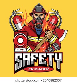 International Firefighter Day May 4 Celebration Vector Illustration for sticker, poster, flyer, brochure, invitation, greeting card, banner, campaign, t-shirt, apparel, social media, template