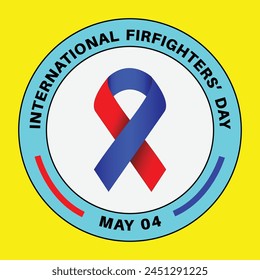 International Firefighters Day celebration poster in vector format.