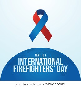 International Firefighters Day design template good for celebration usage. firefighter ribbon template. vector eps 10. flat design.