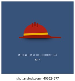 International Firefighters' Day May (Flat Vector Illustration Hat Concept)
