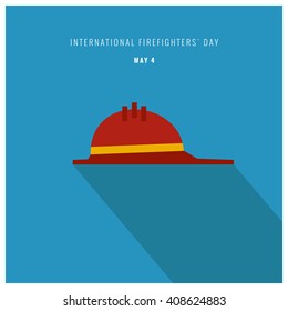 International Firefighters' Day May (Flat Vector Illustration Hat Concept)