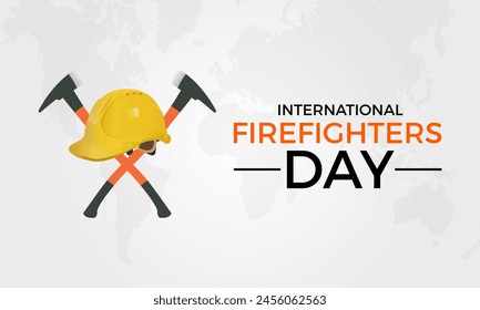 International Firefighters Day safe and healthy working vector illustration. Emergency awareness vector template for banner, card, background.