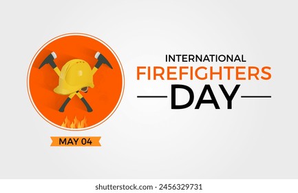 International Firefighters Day safe and healthy working vector illustration. Emergency awareness vector template for banner, card, background.