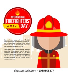 international firefighters day vector illustration