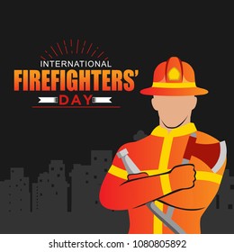 International Firefighters Day Vector Illustration