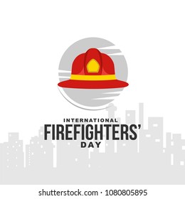 international firefighters day vector illustration