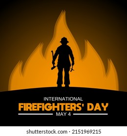 International Firefighters day vector illustration. Suitable for Poster, Banners, campaign and greeting card.