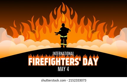 International Firefighters day vector illustration. Suitable for Poster, Banners, campaign and greeting card.