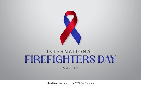 International Firefighters day. Vector Illustration. Celebrated every year on 4 may. Suitable for banners,web,greeting cards, templates, posters, social media etc