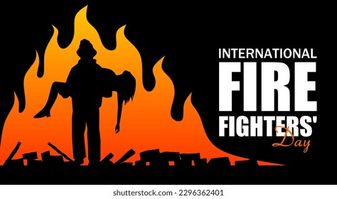 International Firefighters day vector illustration. Suitable for Poster, Banners, campaign and greeting card