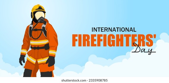 Internationale Feuerwehrleute Tag Vektorgrafik. Geeignet für Poster, Banner, Kampagne und Grußkarte.