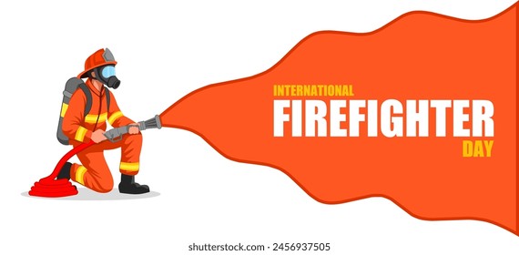 International Firefighters day vector illustration. Suitable for Poster, Banners, campaign and greeting card