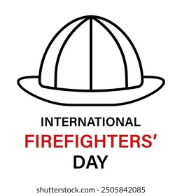 International Firefighters Day. Vector Illustration. 