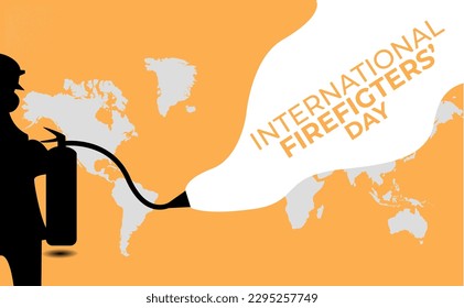 International Firefigters Day, may 04 . vektor template