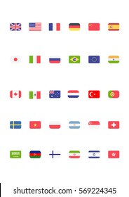 International Flag Icon Set, Vector