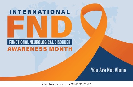 International FND Functional Neurological Disorder Awareness Month  vector illustration. 