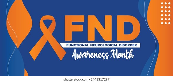 International FND Functional Neurological Disorder Awareness Month  vector illustration. 

