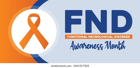 International FND Functional Neurological Disorder Awareness Month  vector illustration. 