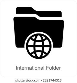 International Folder and Document Icon Concept