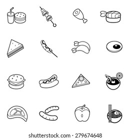 international food icons set vector illustration For Mobile, Web And Applications