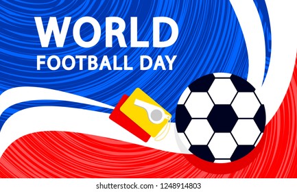 International football day concept banner. Flat illustration of international football day vector concept banner for web design