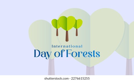 international forest day march 21. heart shaped leaf vector illustration. eps.10 suitable for banners, web, social media, greeting cards etc