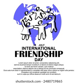International Friendship day, 30 July, Poster and banner