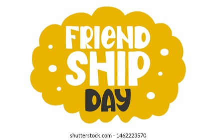 International Friendship Day in August. Friends love. Happy holiday, celebrated annual. Social unity. Forever together. Poster, greeting card, banner and background. Vector illustration
