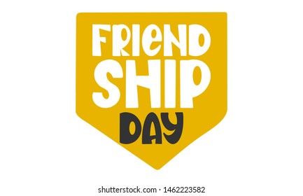 International Friendship Day in August. Friends love. Happy holiday, celebrated annual. Social unity. Forever together. Poster, greeting card, banner and background. Vector illustration