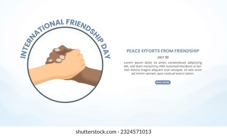 International friendship day background with shaking hands