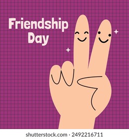 International Friendship Day Banner Background. Friendship Day Background, Banner, Poster, Greeting Card Design. Puns for Friendship Day.