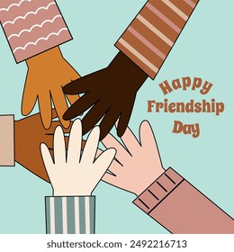 International Friendship Day Banner Background. Friendship Day Background, Banner, Poster, Greeting Card Design. Puns for Friendship Day.