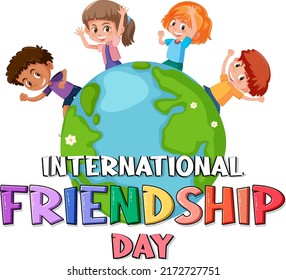 International Friendship Day banner design illustration