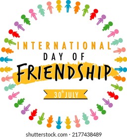 International Friendship Day banner design illustration