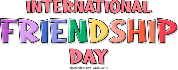 International Friendship Day banner design illustration