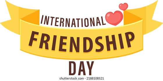International Friendship Day banner design illustration