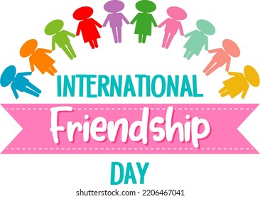 International Friendship Day banner design illustration