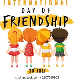 International Friendship Day banner design illustration