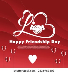 International Friendship Day card, poster design