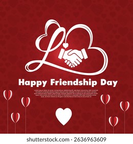 International Friendship Day card, poster design