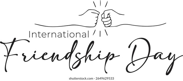 International Friendship Day card. Vector, Vector illustration of Happy friendship day concept, Happy international friendship day typography vector illustration, Happy International Friendship Day 