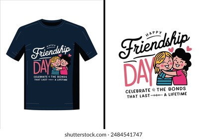 International Friendship Day Celebration Vector: Youthful Togetherness, Happy Connections, and Forever Friends – Creative Design with Teacups, Simple Food Objects, and Classic Mug Illustrations