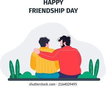 International friendship day concept illustration