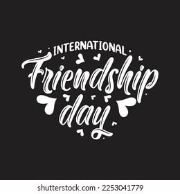 International friendship day with dark background.