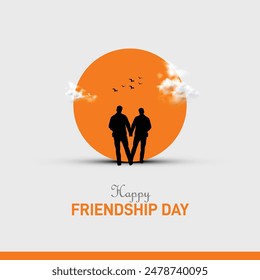 international Friendship Day. happy friendship day creative template, poster, banner, social media post, post card, background etc. 