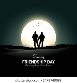 international Friendship Day. happy friendship day creative template, poster, banner, social media post, post card, background etc. 