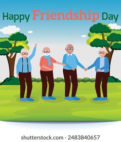 International Friendship Day, happy friendship day, friends day creative template, poster, banner, social media post, post card, background etc.