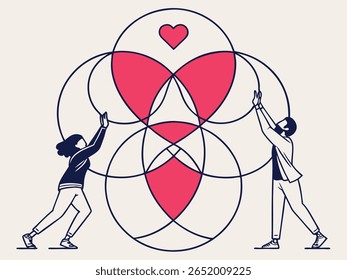 International Friendship Day Illustration of Diverse Happy Women Smiling Together
