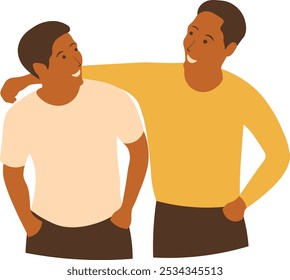 International Friendship Day Illustration on White Background. Vector Graphic Design